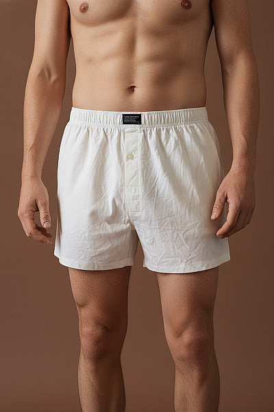 LEVIS Bílé Bavlněné Pánské Trenýrky Volné Velikost M