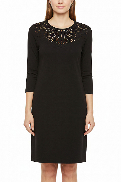 MANGO Tričkové  Šaty Černé Vel. M