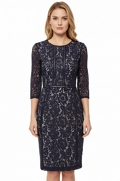  Šaty S Krajkou Modré InWear Vel. 32