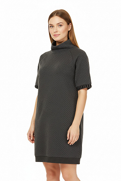  Mikinové Šaty Šedé Vel. L