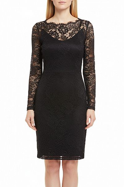  Šaty s Krajkou Černé MbyM Vel. M