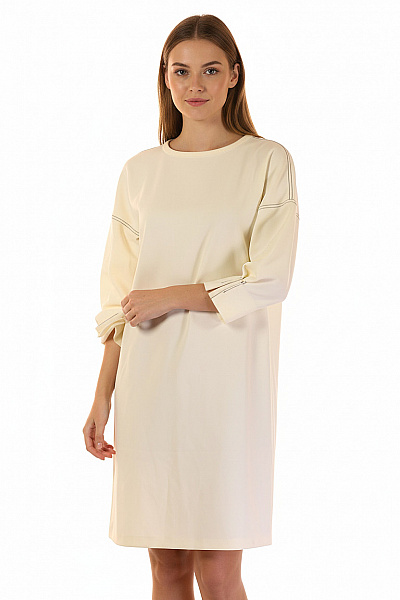 MANGO Tričkové  Šaty Bílé Second Hand Vel. S