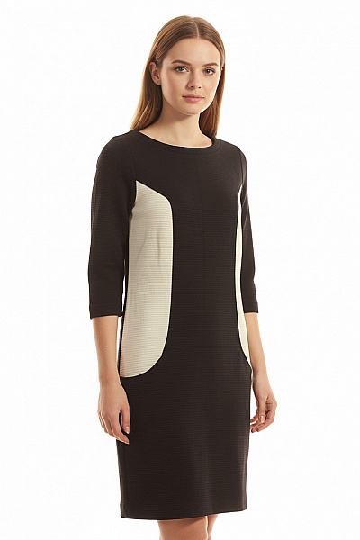  Šaty Pletené Černobílé BODEN