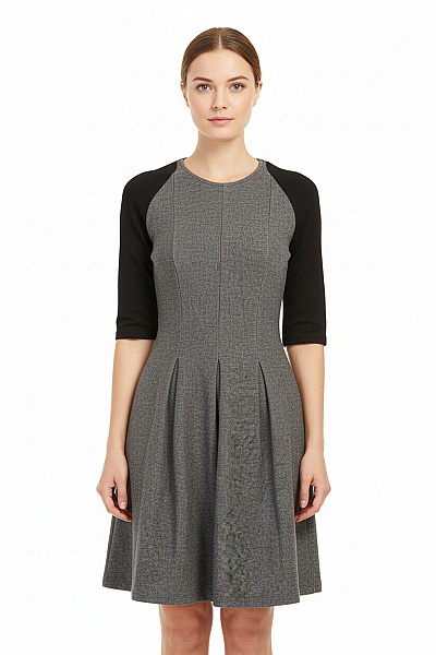  Šaty Pletené Šedé MANGO Vel. S