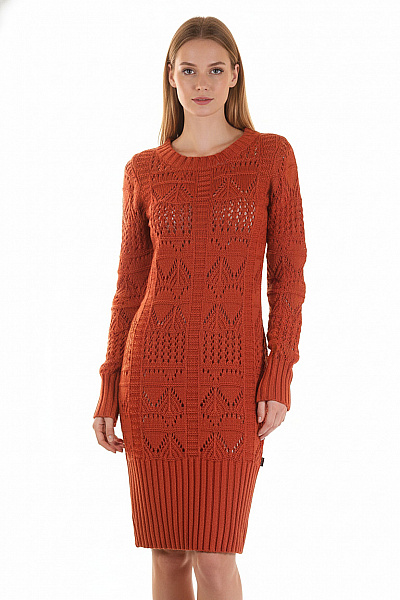 OBJECT  Šaty Pletené Hnědé Vel. S