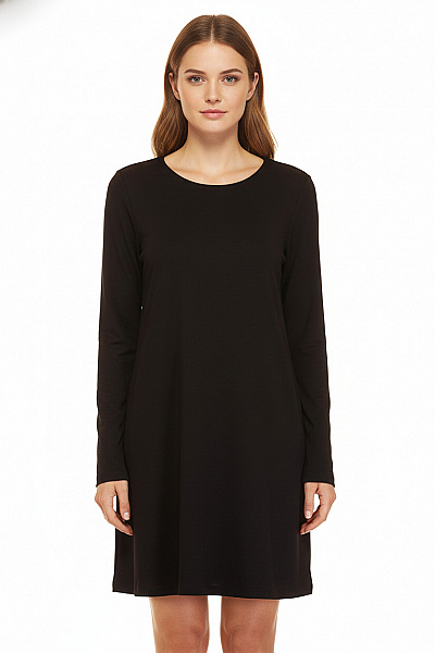 MANGO Tričkové  Šaty Černé Second Hand Vel. S