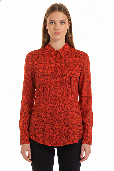 MANGO Dámská Košile Červená Second Hand Vel. S