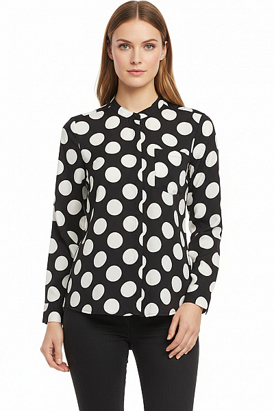 Next Vzorovaná Dámská Košile Černobílá