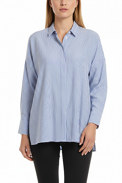 Vzorovaná Dámská Košile Modrá MANGO Vel. M