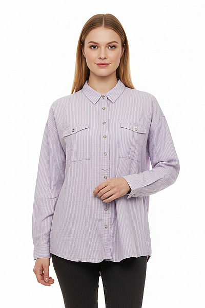 Next Vzorovaná Dámská Košile Fialová Second Hand Vel. 42