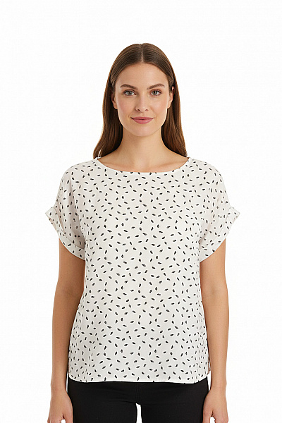 Vzorovaná  Halenka Bílá TOMMY HILFIGER Vel. M