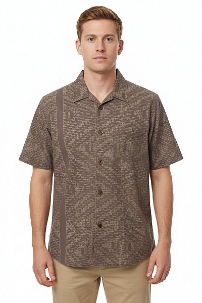 Vzorovaná Pánská Košile Šedá NOA Vel. L