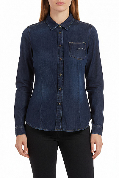 G-Star Riflová Dámská Košile Modrá Second hand Vel. M