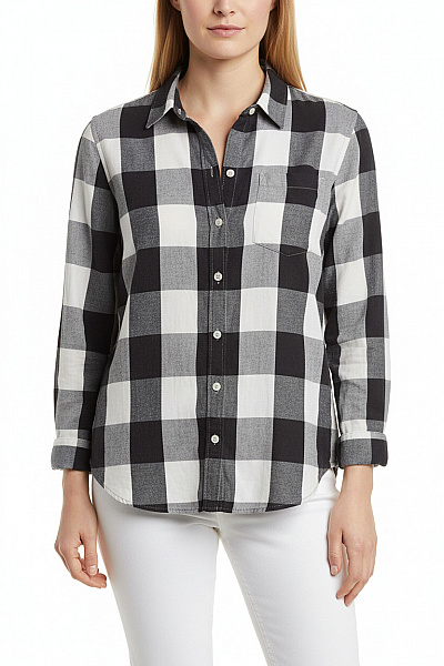 Kostkovaná Dámská Košile Černobílá Gap Vel. M