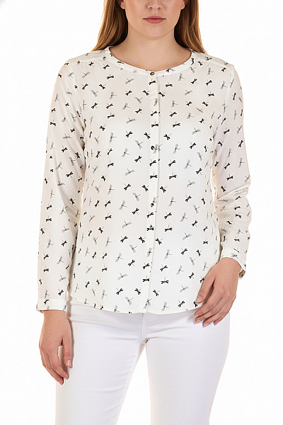 MANGO Vzorovaná Dámská Košile Bílá Vel. M