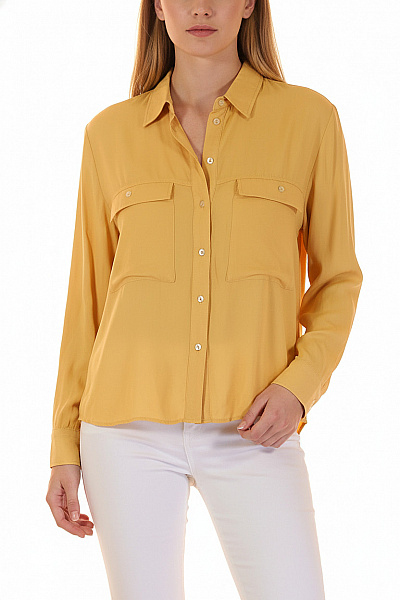 MANGO Společenská Dámská Košile Žlutá Second Hand Vel. M