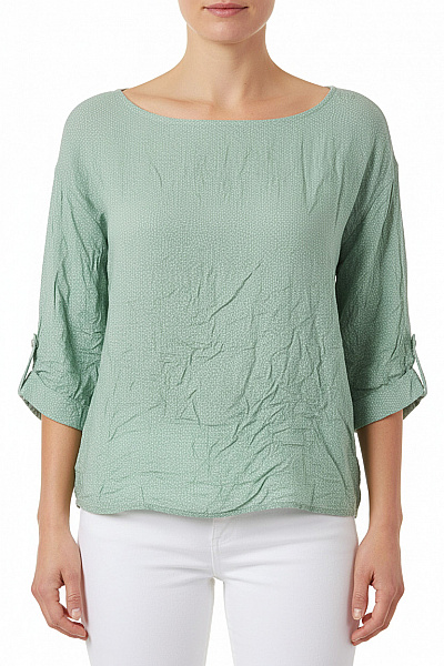 Vzorovaná  Halenka Zelená Vel. 38+