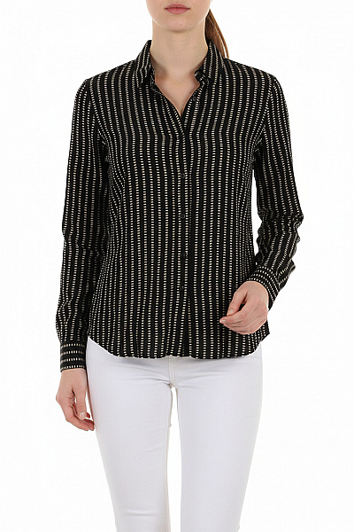 Vzorovaná Dámská Košile Černá MANGO Vel. XS