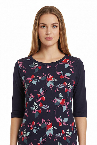 Vzorovaná  Halenka Fialová TOMMY HILFIGER Second Hand Vel. L