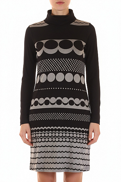 SISLEY Tričkové  Šaty Černé