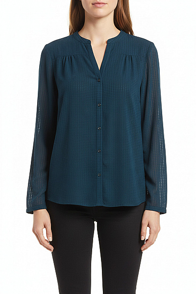 Vzorovaná Dámská Košile Modrá Esprit Second Hand Vel. 36