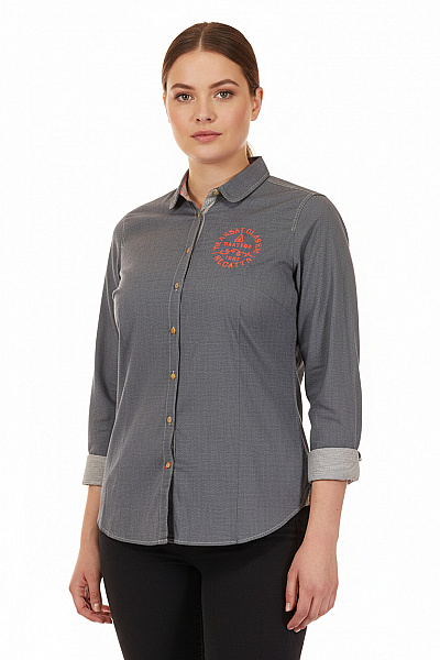 GAASTRA Vzorovaná Dámská Košile Modrá Second Hand Vel. XL