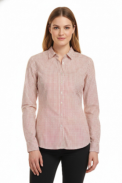 Vzorovaná Dámská Košile Červená TOMMY HILFIGER