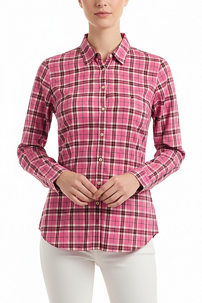 Kostkovaná Dámská Košile Růžová TOMMY HILFIGER