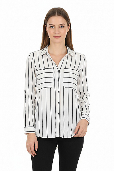 Next Vzorovaná Dámská Košile Černobílá Vel. 38