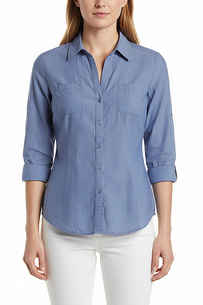 Letní Dámská Košile Modrá Second hand Vel. 40