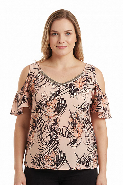 Next Vzorovaná  Halenka Barevná Second Hand Vel. 44