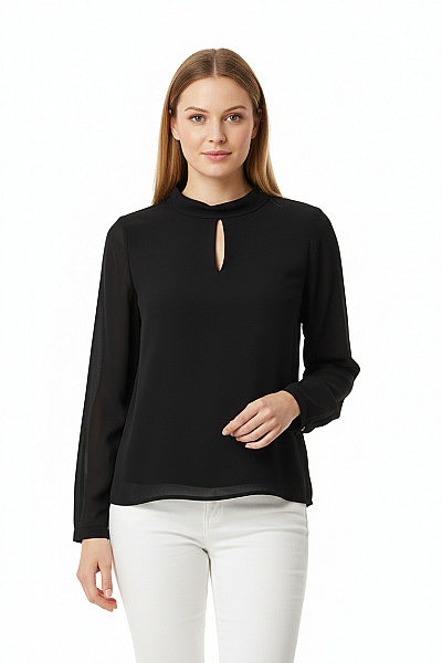 SELECTED  Halenka Jednobarevná Černá Second Hand Vel. 40