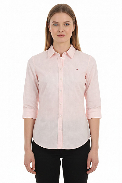 Kostkovaná Dámská Košile Růžová TOMMY HILFIGER