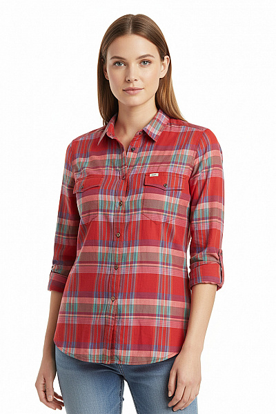 Dámská Košile Červená Lee  Second Hand Vel. M