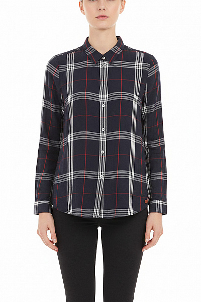 TOMMY HILFIGER Kostkovaná Dámská Košile Modrá Vel. XS