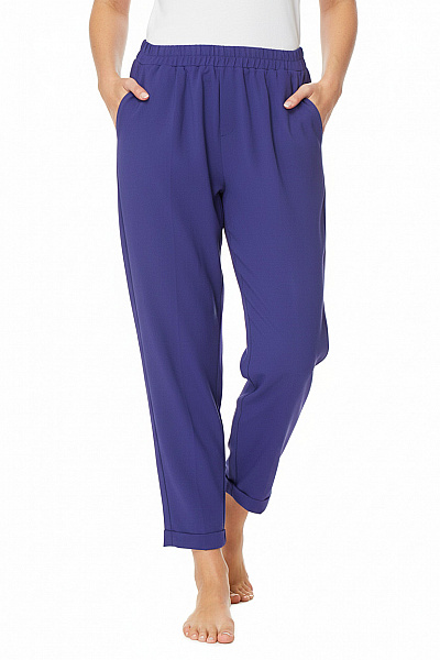 Dámské Chino Kalhoty Modré Bershka Vel. M