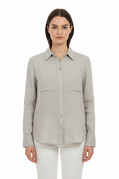 Společenská Dámská Košile Šedá Vel. 36