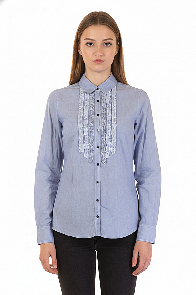 TOMMY HILFIGER Společenská Dámská Košile Modrá