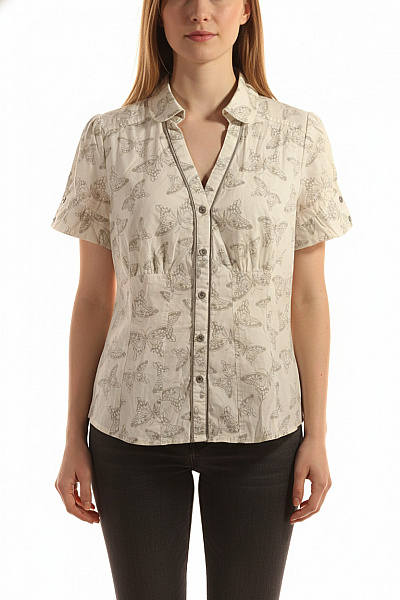 Next Vzorovaná Dámská Košile Bílá