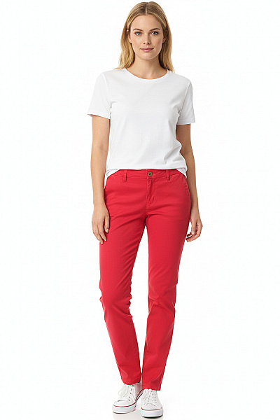 TOMMY HILFIGER Dámské Chino Kalhoty Červené