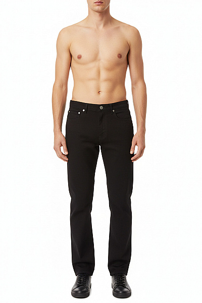 VERSACE Pánské Kalhoty Rovné Černé Vel. 34