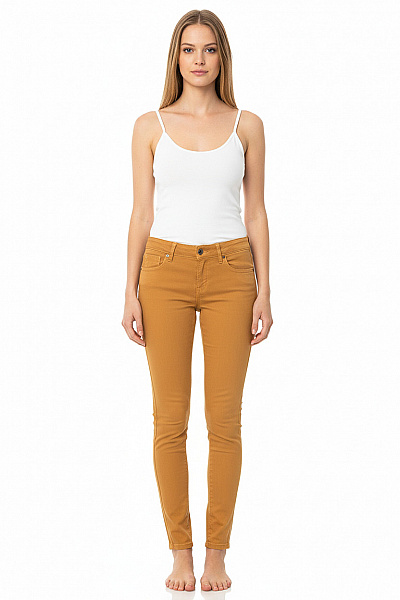 MANGO Dámské Kalhoty Oranžové Second Hand Vel. 34