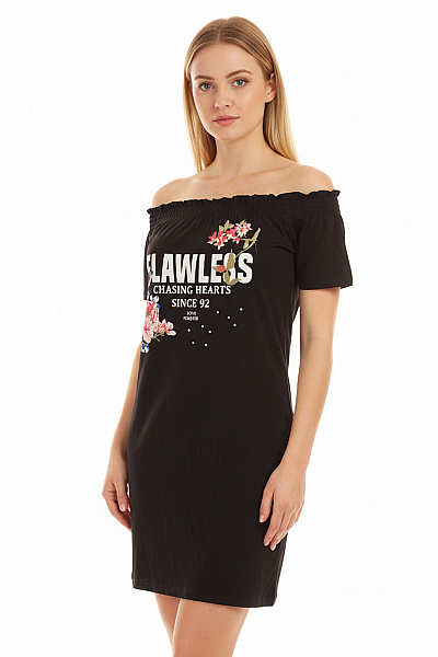 Tričkové  Šaty Černé River Island Vel. 34