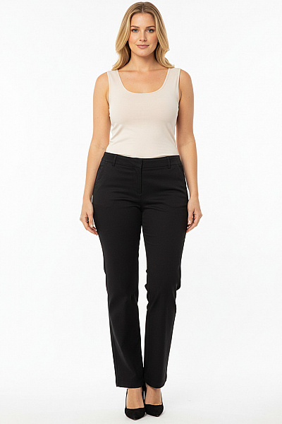 MANGO Dámské Chino Kalhoty Černé Second Hand Vel. 42