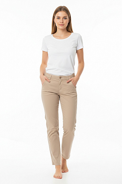 Dámské Chino Kalhoty Béžové TOM TAILOR Vel. 34