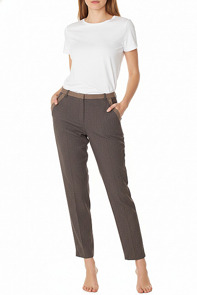 Dámské Kalhoty Rovné Šedé Trussardi Vel. 42