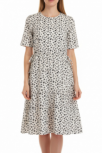  Šaty S Květinovým Potiskem Černobílé Esprit Vel. 38