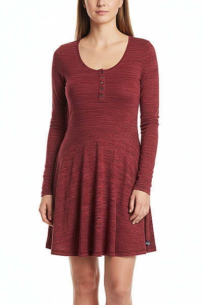 SUPERDRY  Šaty Pletené Vínová Vel. L