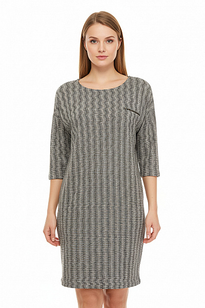  Šaty Pletené Černobílé SAINT TROPEZ Vel. M