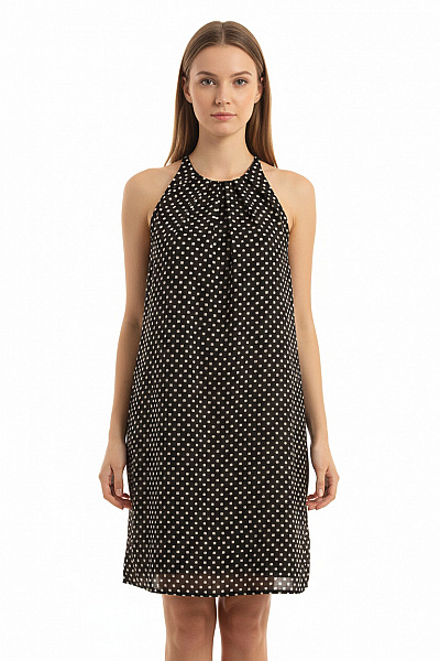  Šaty S Ramínky Černé MANGO Vel. S